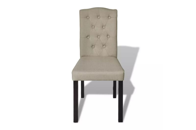 Spisebordsstole 6 Stk. Stof Beige - Beige - Spisebordsstole & køkkenstole - Armstole