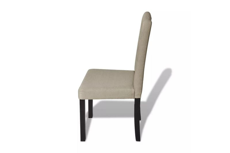 Spisebordsstole 6 Stk. Stof Beige - Beige - Spisebordsstole & køkkenstole - Armstole