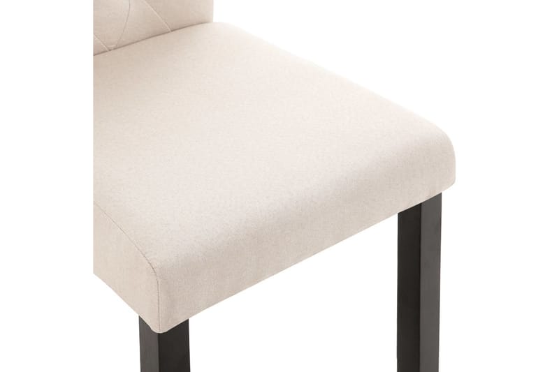 Spisebordsstole 6 Stk. Stof Cremefarvet - Creme - Spisebordsstole & køkkenstole - Armstole