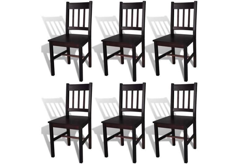 Spisebordsstole 6 Stk. Træ Brun - Brun - Møbler - Stole & lænestole - Armstole