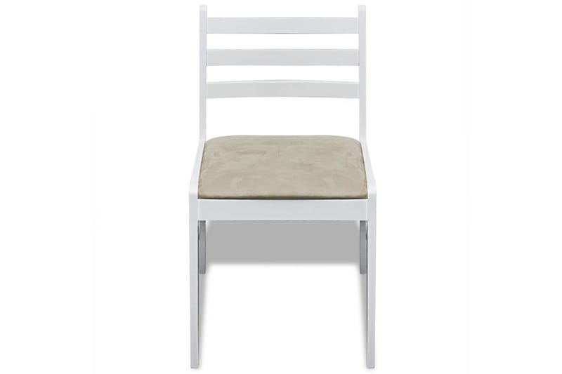 Spisebordsstole 6 Stk. Træ Hvid Firkantet - Hvid - Spisebordsstole & køkkenstole - Armstole
