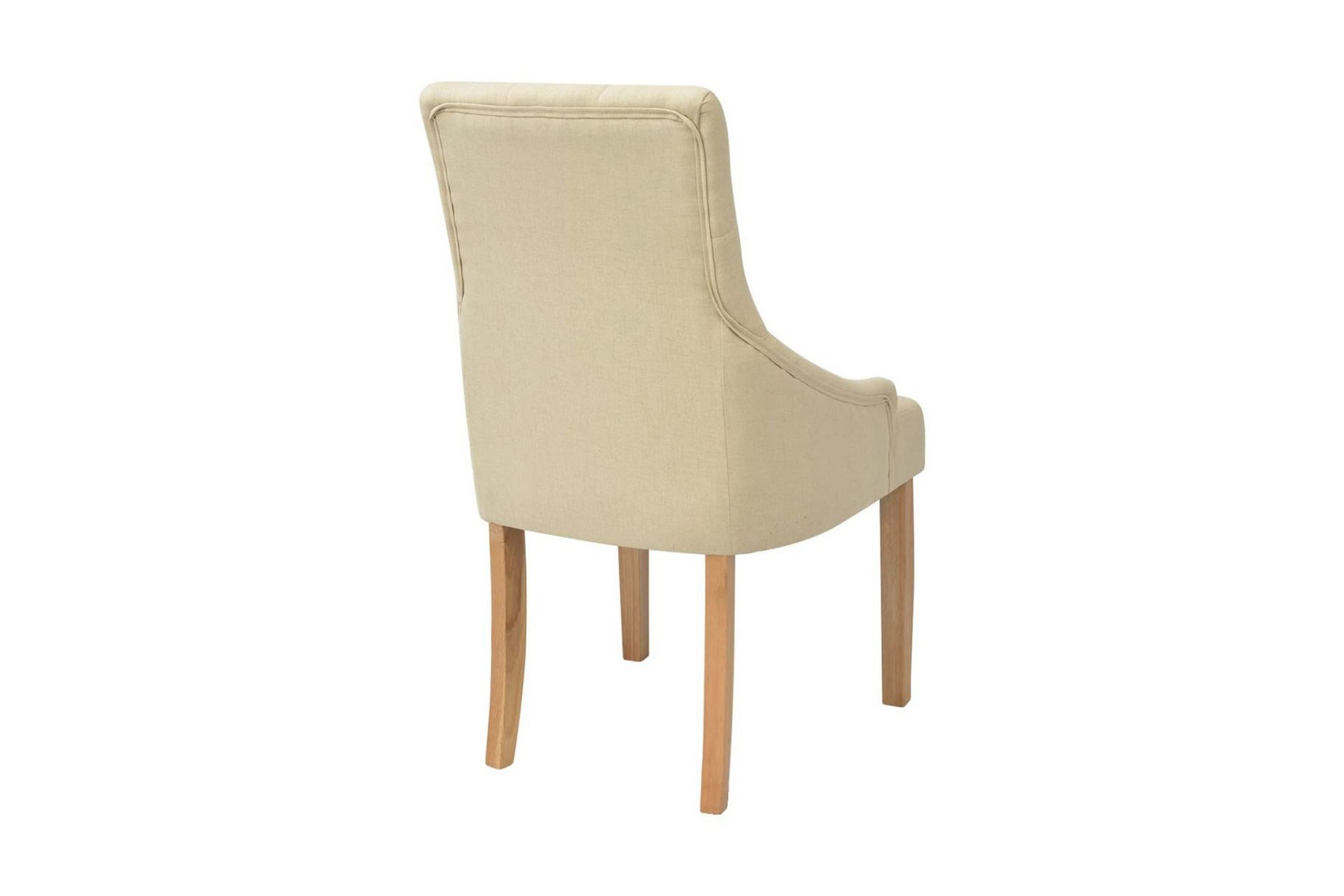 Spisebordsstole I Egetræ 2 Stk. Cremefarvet Stof - Creme - Møbler - Stole & lænestole - Armstole