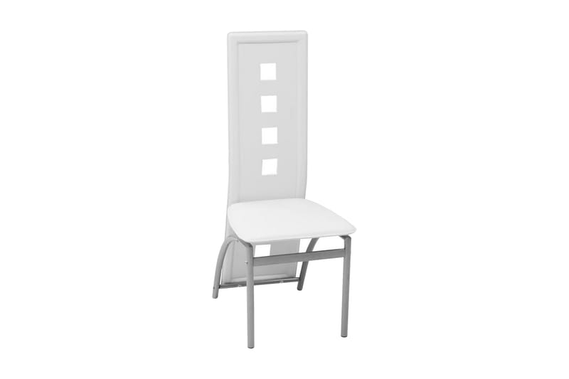 Spisebordsstole I Kunstlæder 2 Stk. Sort - Hvid - Spisebordsstole & køkkenstole - Armstole