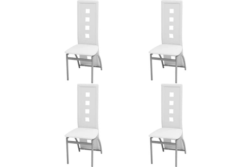 Spisebordsstole I Kunstlæder 4 Stk. Hvid - Hvid - Møbler - Stole & lænestole - Armstole