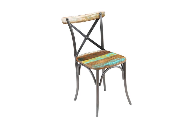 Spisebordsstole I Massivt Genbrugstræ 4 Stk. 51 X 52 X 84 Cm - Brun - Møbler - Stole & lænestole - Armstole