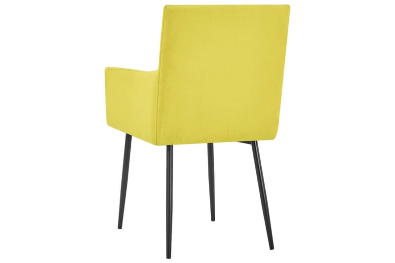 Spisebordsstole Med Armlæn 2 Stk. Stof Gul - Spisebordsstole & køkkenstole - Armstole