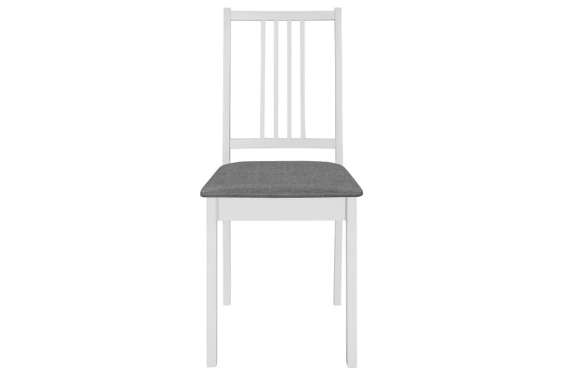 Spisebordsstole Med Hynder 4 Stk. Massivt Træ Hvid - Hvid - Møbler - Stole & lænestole - Armstole
