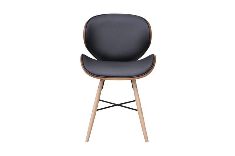 Spisebordsstole Uden Armlæn 6 Stk. Med Stel I Formspændt Træ - Sort - Spisebordsstole & køkkenstole - Armstole