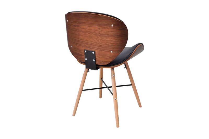 Spisebordsstole Uden Armlæn 6 Stk. Med Stel I Formspændt Træ - Sort - Spisebordsstole & køkkenstole - Armstole