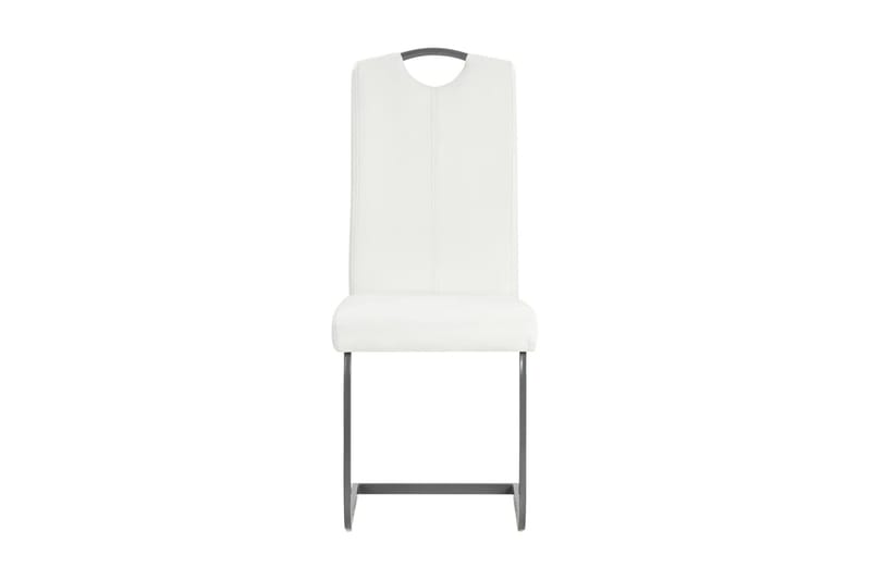 Spisebordstole 6 Stk. Kunstlæder 43 X 55 X 100 Cm Hvid - Hvid - Spisebordsstole & køkkenstole - Armstole
