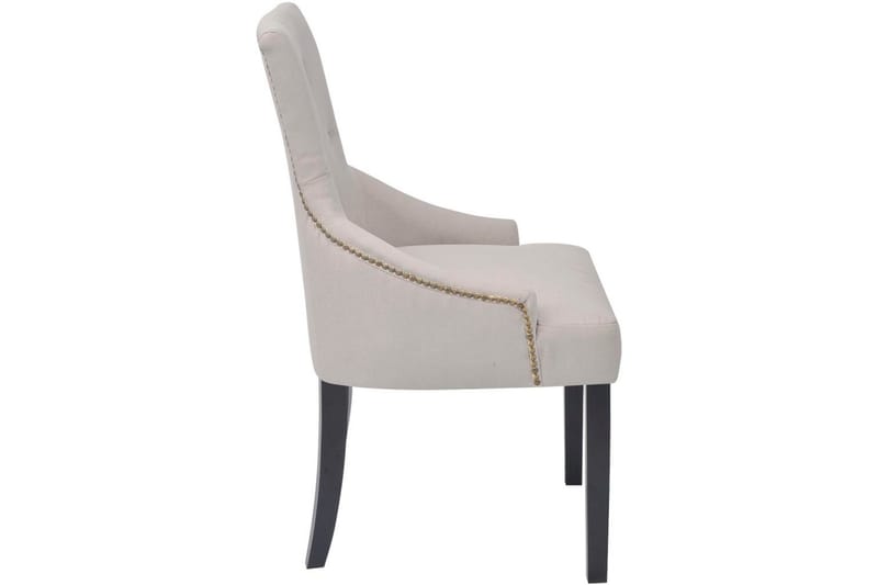 Spisestuestole 4 Stk. I Polyester, Cremefarvet - Creme - Møbler - Stole & lænestole - Armstole