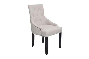 Spisestuestole 6 Stk. I Polyester, Cremefarvet - Creme - Møbler - Stole & lænestole - Armstole
