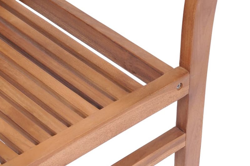 Stabelbare Spisebordsstole 2 Stk. Massivt Teak - Brun - Spisebordsstole & køkkenstole - Armstole