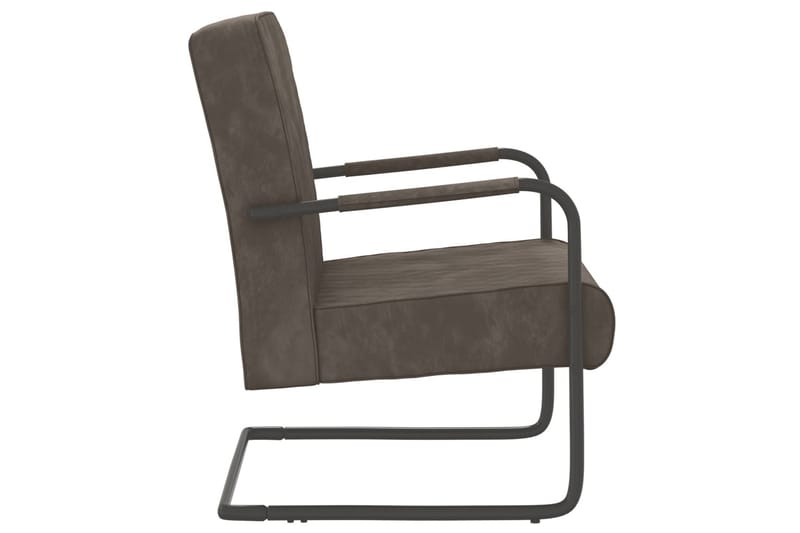 stol med cantilever fløjl lysegrå - Grå - Møbler - Stole & lænestole - Armstole