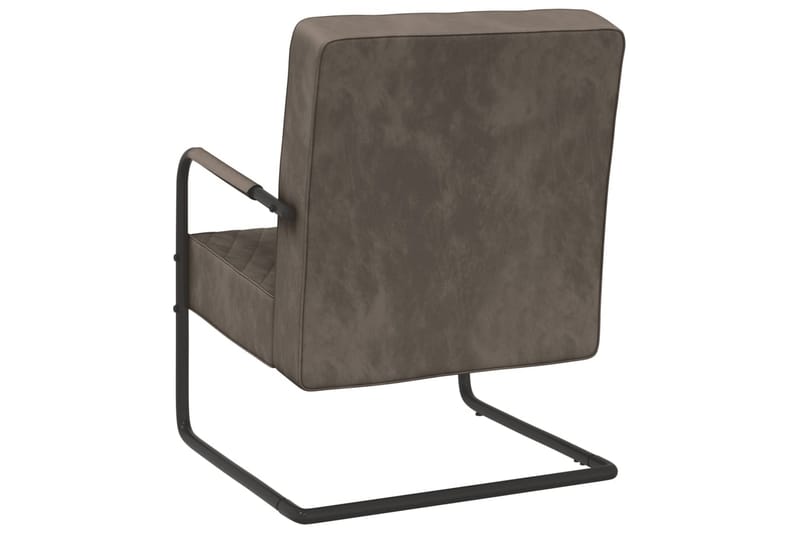 stol med cantilever fløjl lysegrå - Grå - Møbler - Stole & lænestole - Armstole
