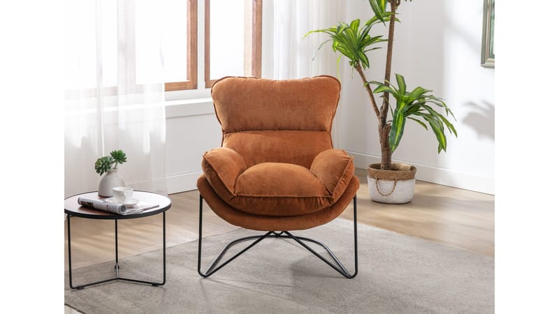 Artemis lænestol i stof - oker - Møbler - Stole & lænestole - Lænestole