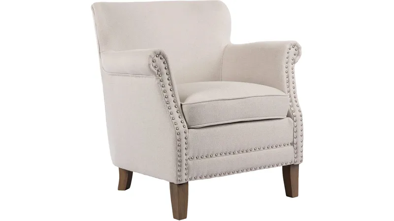 Asolo lænestol i stof - Beige - Møbler - Stole & lænestole - Lænestole