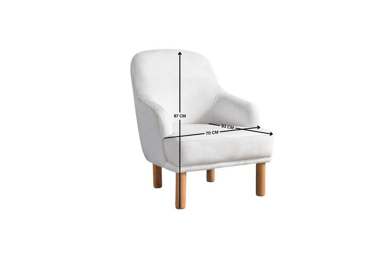 Astran Lænestol - Cremehvid - Møbler - Stole & lænestole - Lænestole