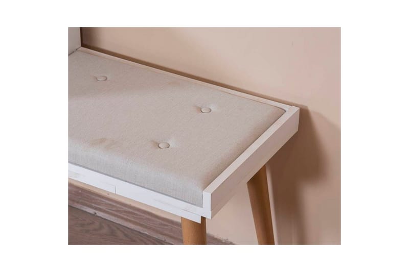 Bænk White / Eg - Hvid - Møbler - Stole & lænestole - Taburet & skammel