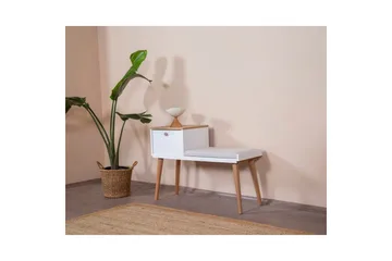 Bænk White / Eg - Hvid - Møbler - Stole & lænestole - Taburet & skammel