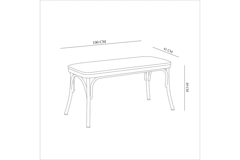 Oliver Siddebænk 100x41 cm Hvid - Hanah Home - Møbler - Stole & lænestole - Bænke - Entrébænk