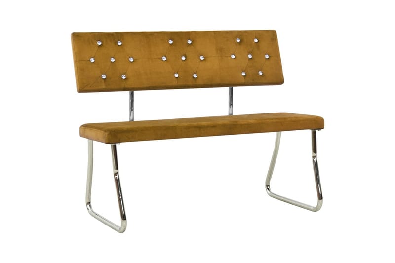 bænk 110 cm fløjl brun - Brun - Møbler - Stole & lænestole - Bænke