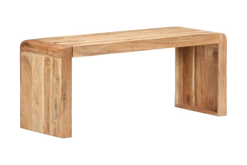 bænk 110x38x46 cm massivt akacietræ - Brun - Møbler - Stole & lænestole - Bænke - Entrébænk