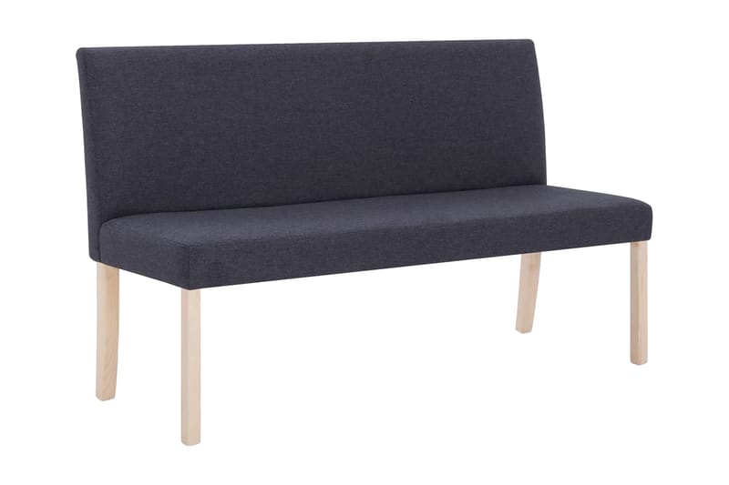 Bænk 139,5 Cm Polyester Mørkegrå - Grå - Møbler - Stole & lænestole - Bænke