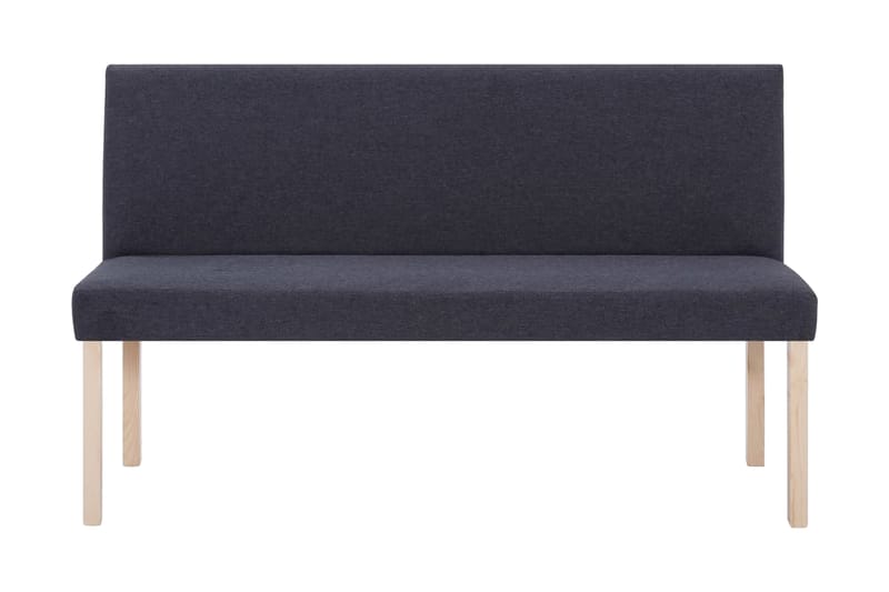 Bænk 139,5 Cm Polyester Mørkegrå - Grå - Møbler - Stole & lænestole - Bænke