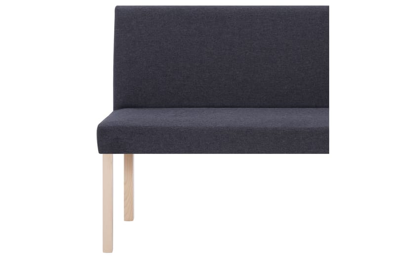 Bænk 139,5 Cm Polyester Mørkegrå - Grå - Møbler - Stole & lænestole - Bænke