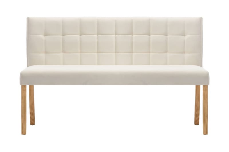 Bænk 140 cm Stof Cremefarvet - Møbler - Stole & lænestole - Bænke