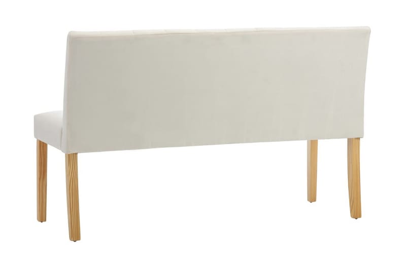 Bænk 140 cm Stof Cremefarvet - Møbler - Stole & lænestole - Bænke