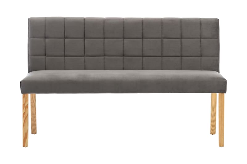 Bænk 140 cm Stof Grå - Møbler - Stole & lænestole - Bænke
