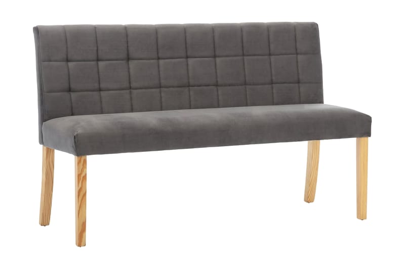 Bænk 140 cm Stof Grå - Møbler - Stole & lænestole - Bænke