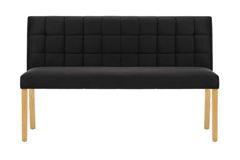 Bænk 140 cm Stof Sort - Møbler - Stole & lænestole - Bænke