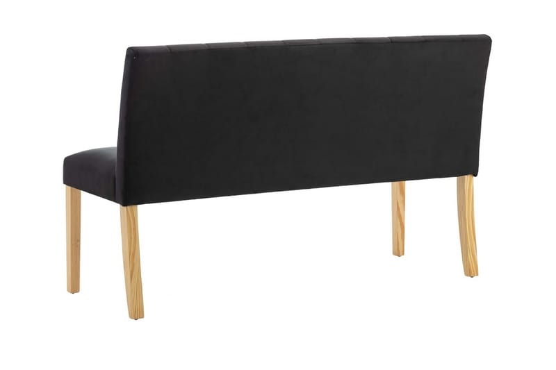 Bænk 140 cm Stof Sort - Møbler - Stole & lænestole - Bænke