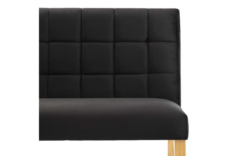 Bænk 140 cm Stof Sort - Møbler - Stole & lænestole - Bænke