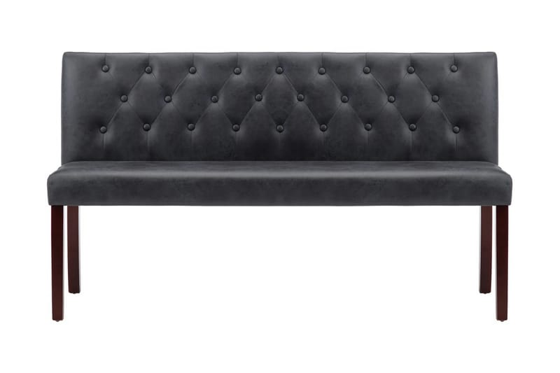 Bænk 148,5 cm Imiteret Ruskind Grå - Møbler - Stole & lænestole - Bænke