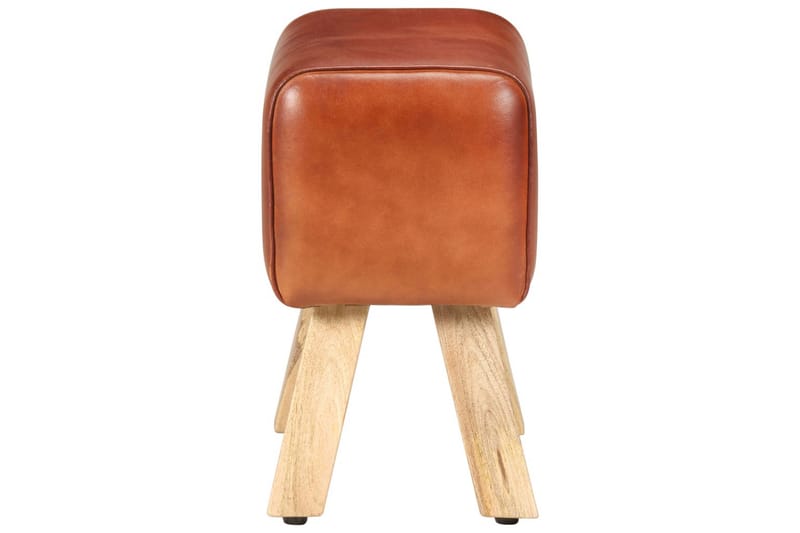 Bænk 38 cm ægte læder brun - Brun - Møbler - Stole & lænestole - Bænke - Entrébænk