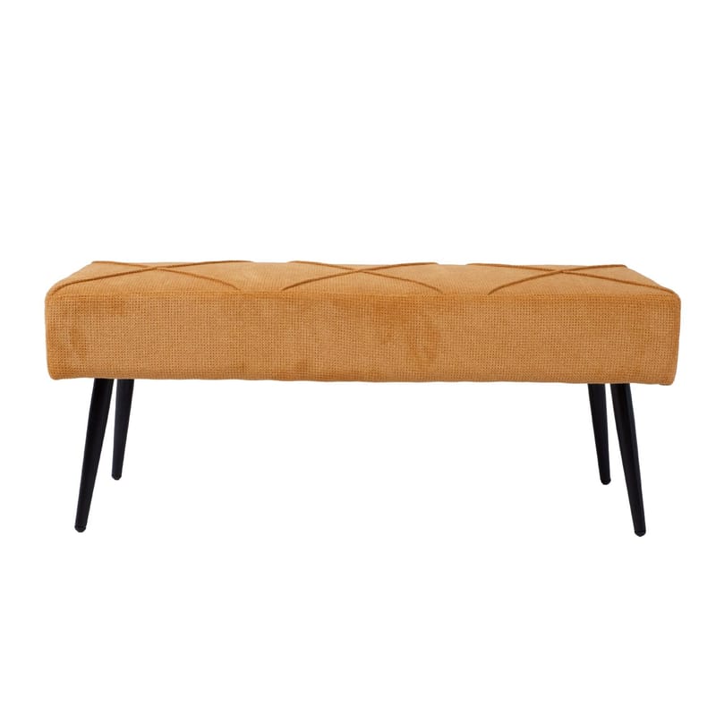 Bænk HOME4YOU Kelsi Mørk gul - mørk gul - Møbler - Stole & lænestole - Bænke - Entrébænk