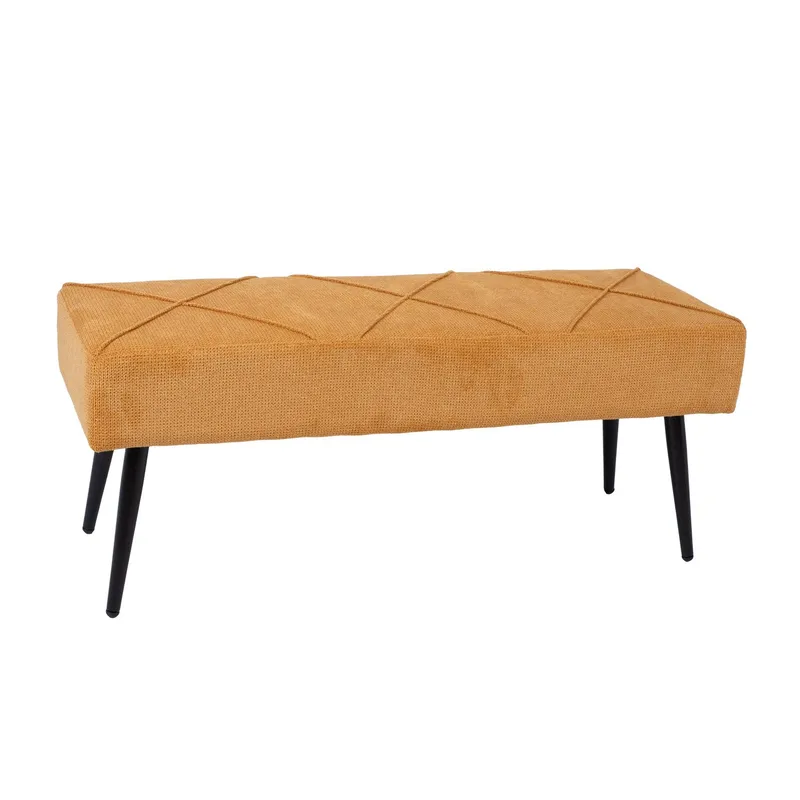 Bænk HOME4YOU Kelsi Mørk gul, mørk gul