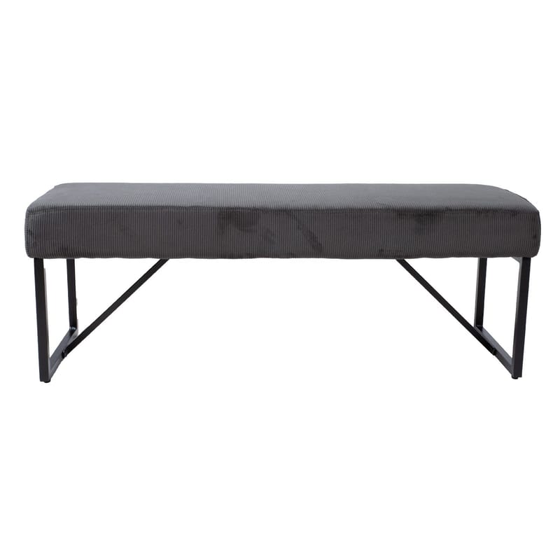 Bænk HOME4YOU Myla Grønlig grå fløjlskord - grågrøn - Møbler - Stole & lænestole - Bænke - Entrébænk