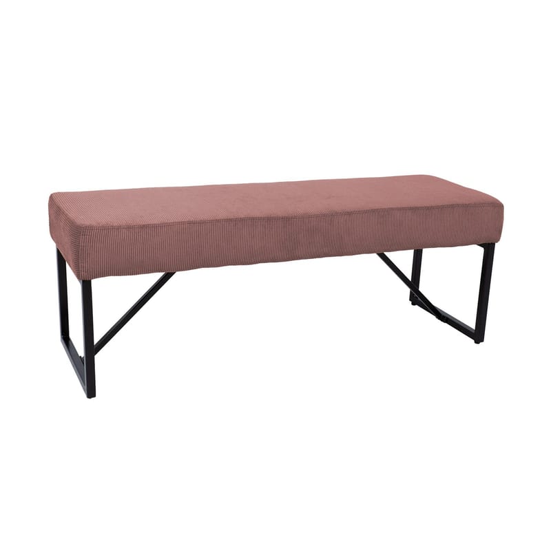 Bænk HOME4YOU Myla Pink fløjlskord - vintage pink - Møbler - Stole & lænestole - Bænke - Entrébænk