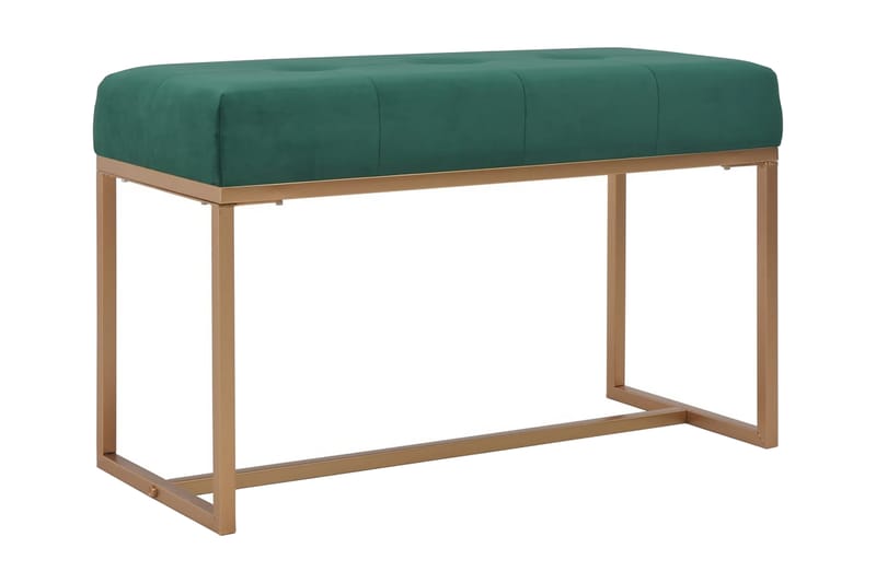 Bænk I Fløjl 80 Cm Grøn - Grøn - Møbler - Stole & lænestole - Bænke - Entrébænk