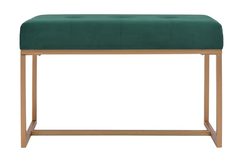 Bænk I Fløjl 80 Cm Grøn - Grøn - Møbler - Stole & lænestole - Bænke - Entrébænk