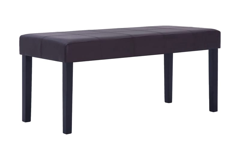 Bænk I Kunstlæder 106 Cm Brun - Brun - Møbler - Stole & lænestole - Bænke - Entrébænk