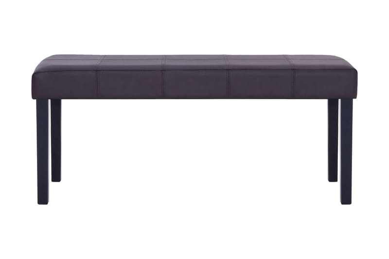 Bænk I Kunstlæder 106 Cm Brun - Brun - Møbler - Stole & lænestole - Bænke - Entrébænk