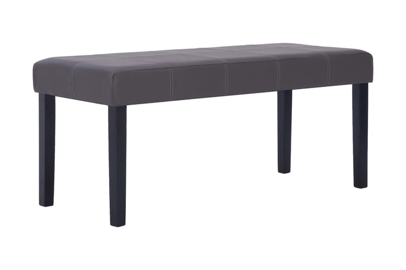 Bænk I Kunstlæder 106 Cm Grå - Grå - Møbler - Stole & lænestole - Bænke - Entrébænk