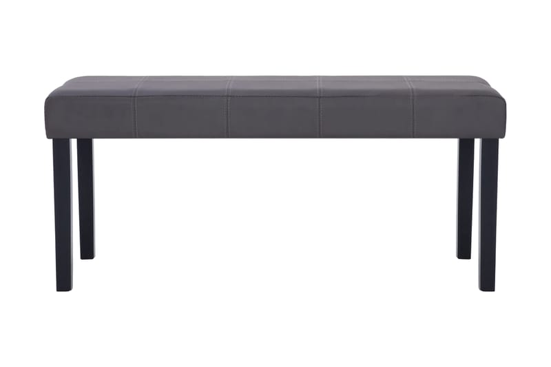 Bænk I Kunstlæder 106 Cm Grå - Grå - Møbler - Stole & lænestole - Bænke - Entrébænk