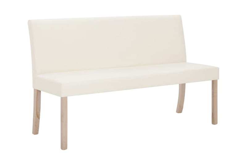 Bænk I Kunstlæder 139,5 Cm Cremefarvet - Creme - Møbler - Stole & lænestole - Bænke